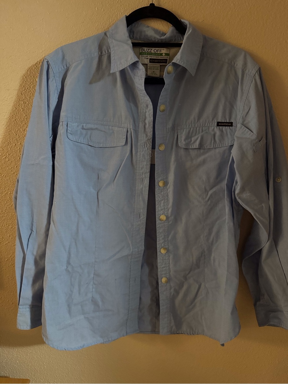 ExOfficio Light Blue Button-Down Shirt
